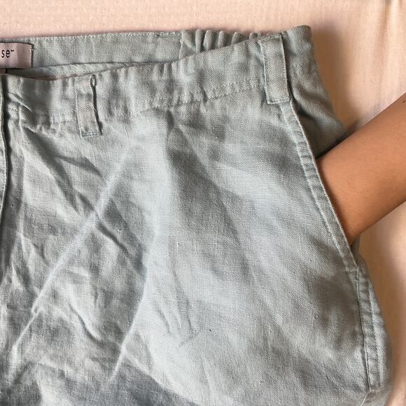 Paraphrase Women Cropped Pants Size 16W Light Blue Linen 24" Inseam - Picture 9 of 11